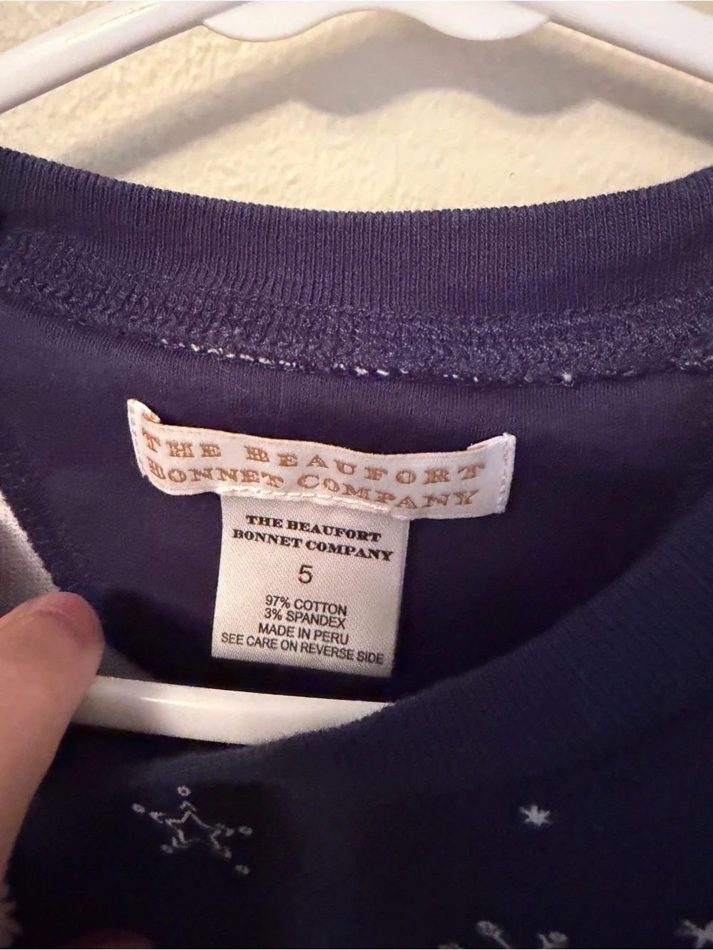 The Beaufort Bonnet Company Navy Santa Print Crewneck